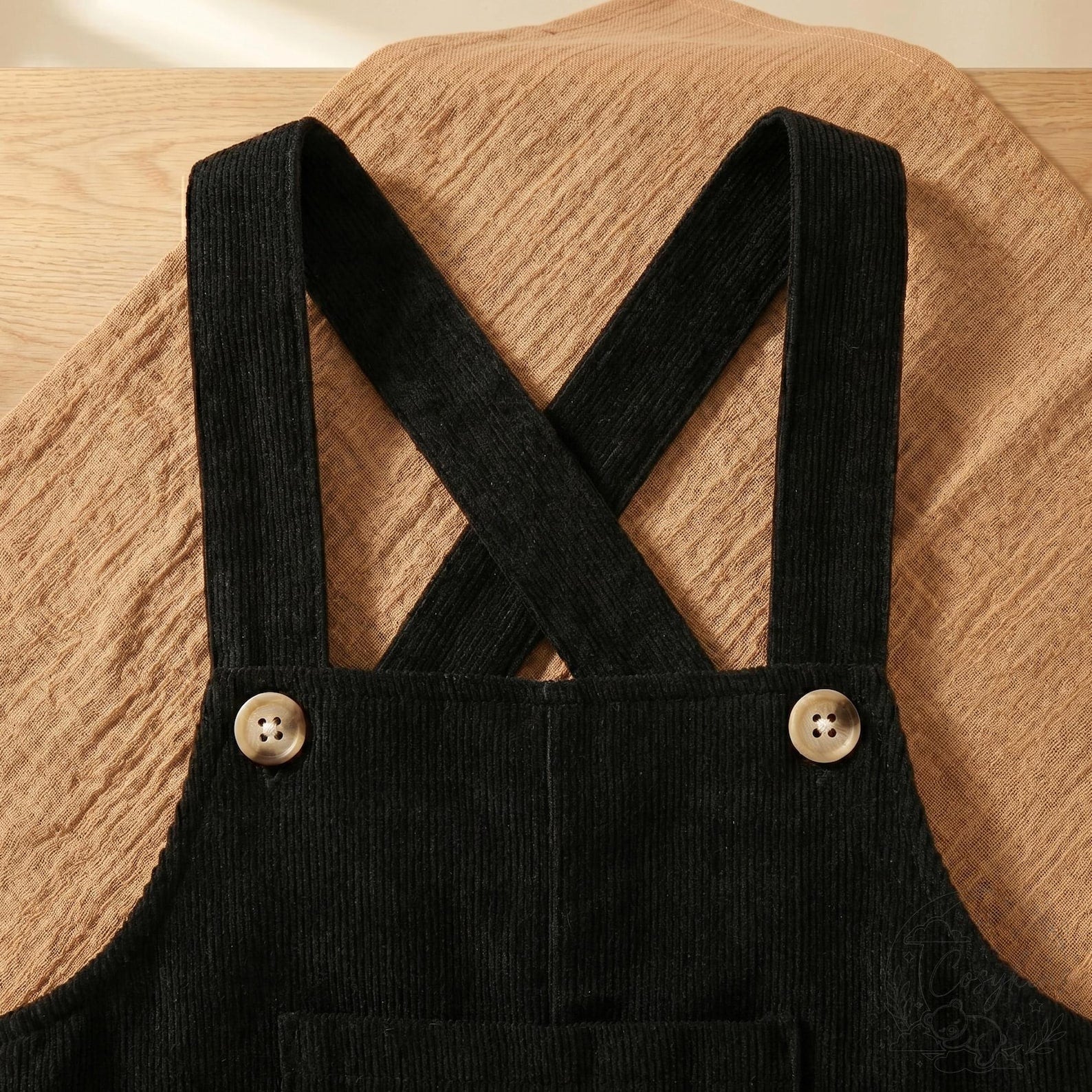 Bambini Craft™ Orso Fluffy Bear Patch Premium Corduroy Infant Overalls & Warm Winter Dungarees
