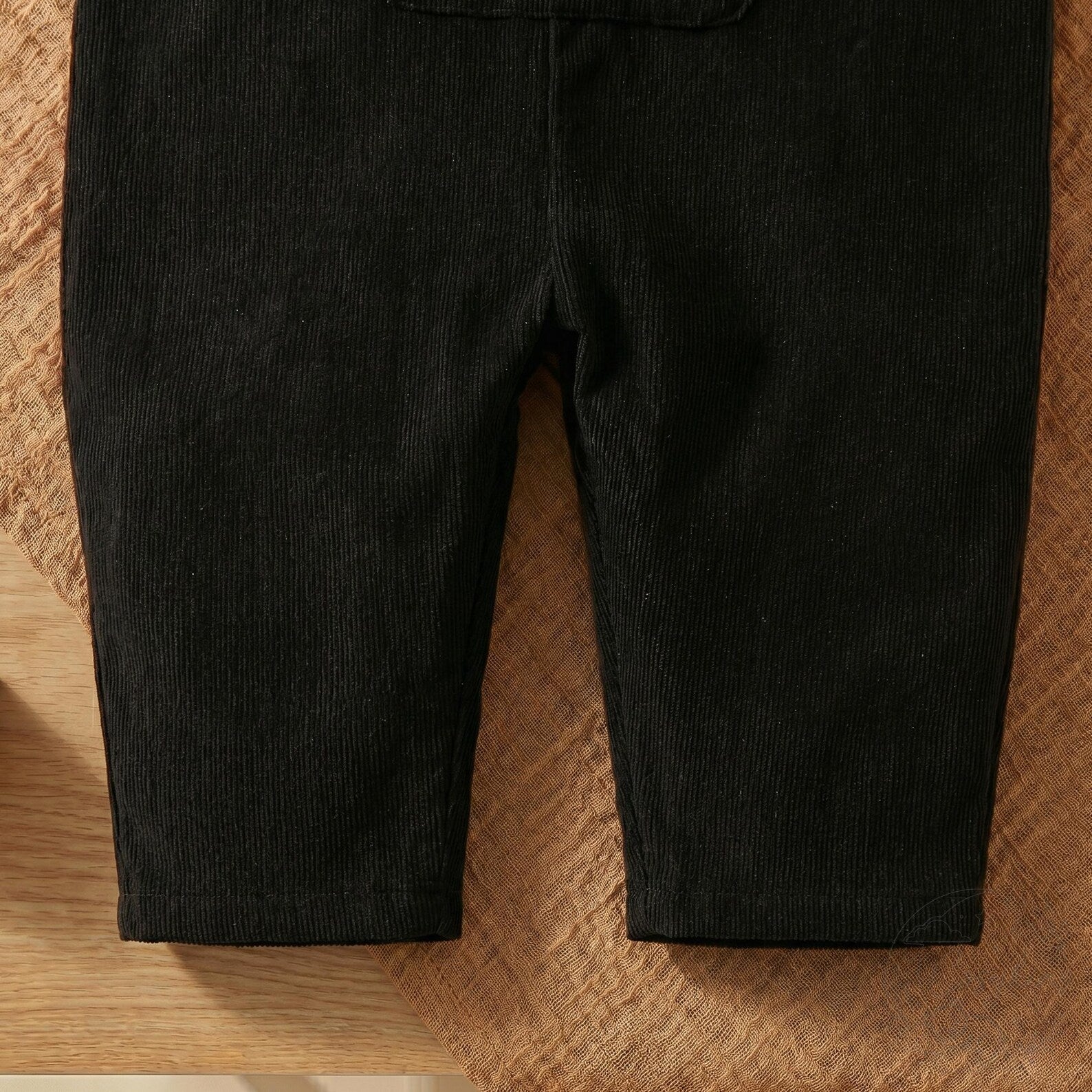 Bambini Craft™ Orso Fluffy Bear Patch Premium Corduroy Infant Overalls & Warm Winter Dungarees